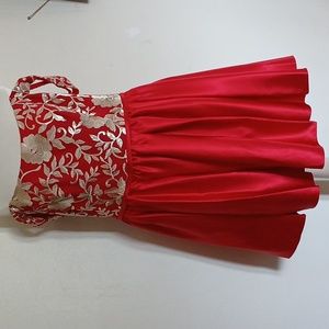 NWT Red & Gold Short Dress
